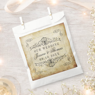 Sachets En Papier La collection de mariage vintage fleurie et ornée