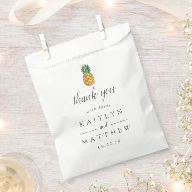 Sachets En Papier La collection de Mariages d'ananas tropicaux (Coupé)