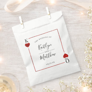 Sachets En Papier La collection de Mariages de cartes de jeu Monogra