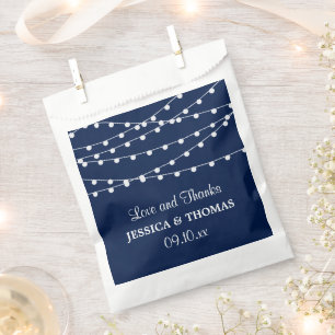 Sachets En Papier La Collection Mariage Bleu Marine Lights
