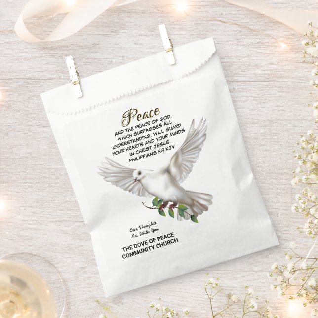 Sachets En Papier La colombe de la paix (Coupé)