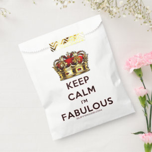 Sachets En Papier La couronne dorée rouge de SlipperyJoe reste calme