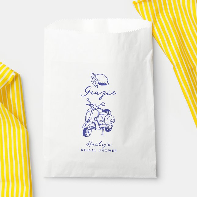Sachets En Papier La Dolce Vita Citron Italien Fête des mariées Jaun (Créateur téléchargé)