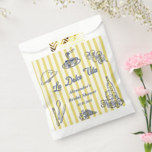 Sachets En Papier La Dolce Vita Fête de Fiançailles Italienne 