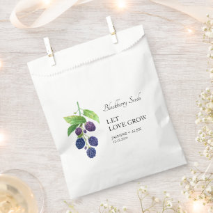 Sachets En Papier Laisser grandir l'amour Blackberry Seed Wedding