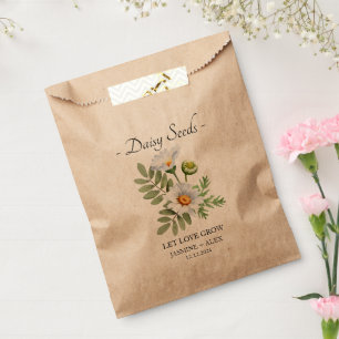 Sachets En Papier Laisser l'amour grandir l marguerite semences mari