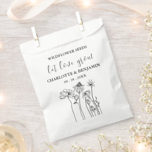 Sachets En Papier Laisser l'amour grandir Rustique Fleur sauvage Mar