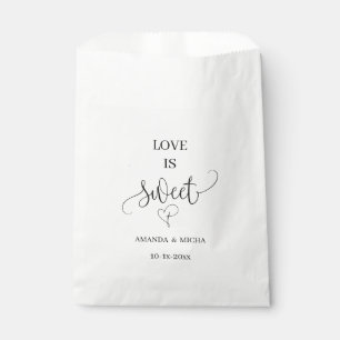 Sachets En Papier L'Amour Blanc Minimaliste Est Un Mariage Doux Fave
