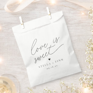 Sachets En Papier L'amour du script moderne est Mariage sucré