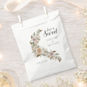 Sachets En Papier L'amour est doux Dusty rose rose Rose Mariage