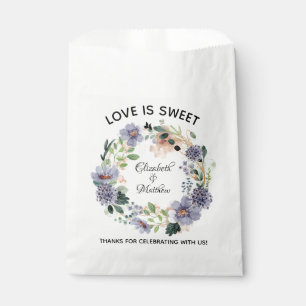 Sachets En Papier L'amour est doux Elegant Floral Mariage Wreath