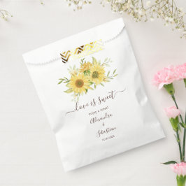 Sachets En Papier L'amour est doux Mariage de tournesol doux