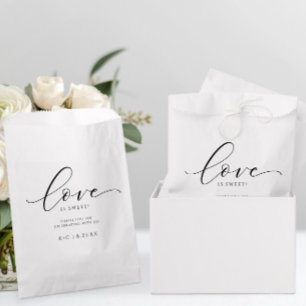 Sachets En Papier L'amour est doux Mariage élégant moderne romantiqu