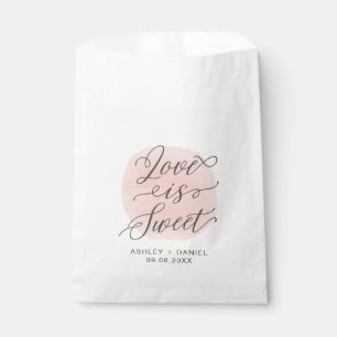 Sachets En Papier L'amour est doux, moderne Mariage Treat Sacks,