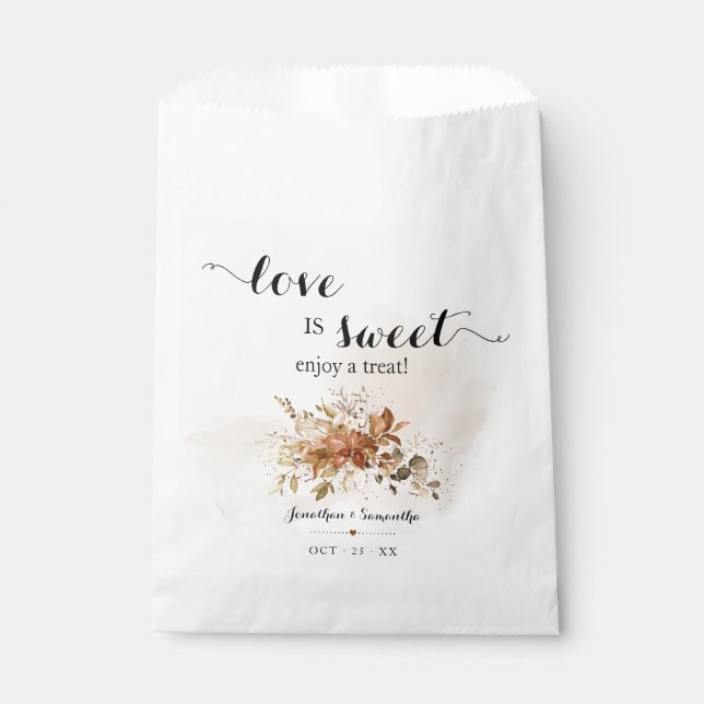 Sachets En Papier L'amour est doux Profitez d'un traitement Automne  (Devant)