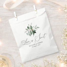 Sachets En Papier l'amour est doux vert mariage