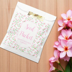 Sachets En Papier L'amour est en fleurs Paquet de graines florales r