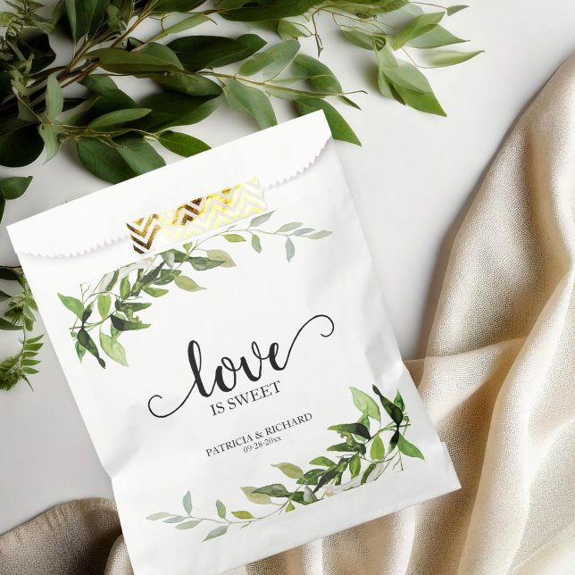 Sachets En Papier L'amour est Mariage de verdure douce (Créateur téléchargé)
