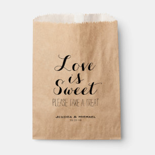 Sachets En Papier L'amour est sucré personnalisé mariage bonbons buf