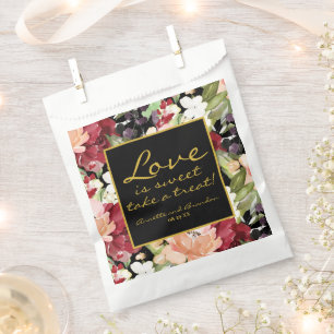 Sachets En Papier L'amour est sucré Prenez un traitement Black Gold 