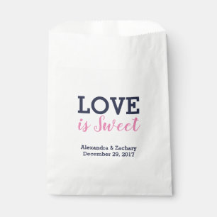 Sachets En Papier L'amour est Sweet Rose Marine Bleu Mariage Candy F