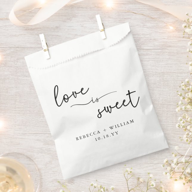 Sachets En Papier L'amour moderne est un joli script manuscrit (Coupé)