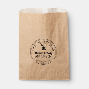 Sachets En Papier L'amour rustique brasse le café Mariage Treat
