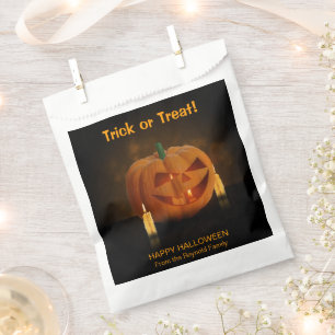 Sachets En Papier Lanterne Citrouille d'Halloween avec bougies