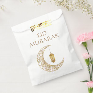 Sachets En Papier Lanterne Croissant d'or Aïd Moubarak Cadeau islami