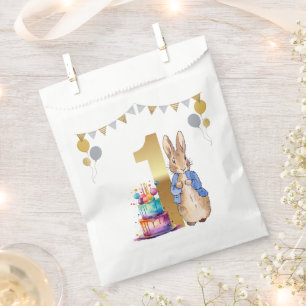 Sachets En Papier Lapin classique en veste bleue
