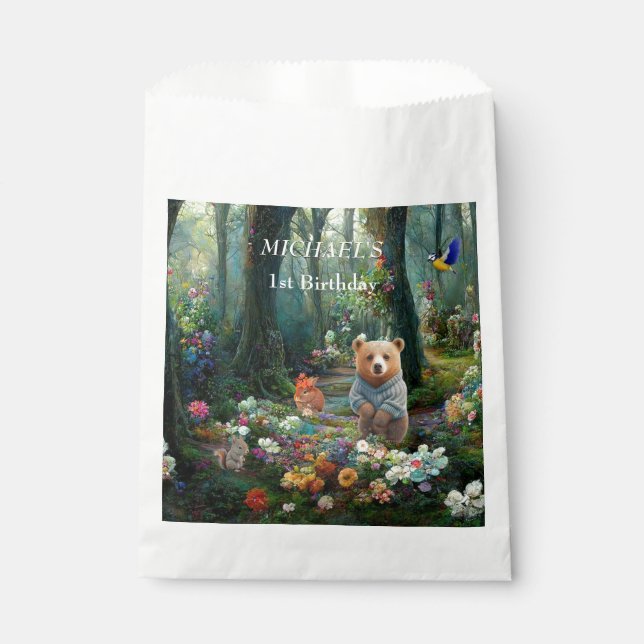 Sachets En Papier Lapin de miel et ours de boo (Devant)