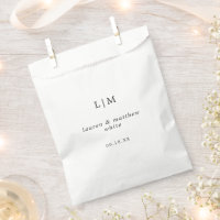 Lauren Noir et Blanc Monogramme Mariage élégant