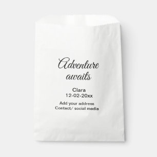Sachets En Papier L'aventure commence ajouter nom date année lieu