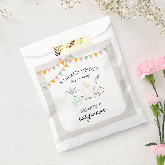 Sachets En Papier Le Baby shower des fermiers cultivés localement (Scellé)