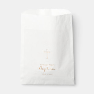 Sachets En Papier Le baptême rougissent dentelle florale sensible
