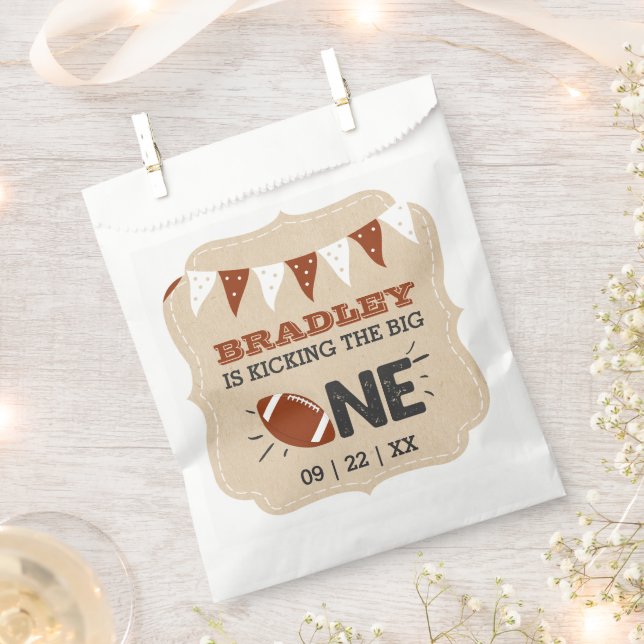Sachets En Papier Le Big One | Football 1er anniversaire (Coupé)