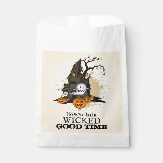Sachets En Papier Le bon temps Halloween Maison hantée (Devant)