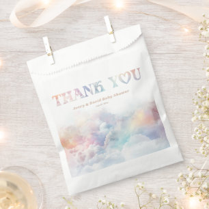 Sachets En Papier Le Cloud Nine Rainbow Baby shower nuageux