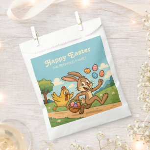 Sachets En Papier Le lapin vole les oeufs de Hen Caricature de Pâq