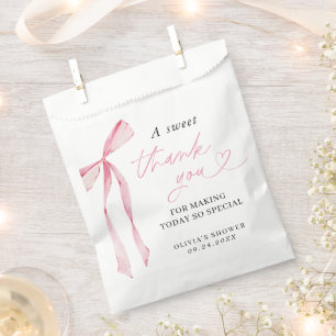 Sachets En Papier Le Merci de Fête des mariées de cabot rose est pré