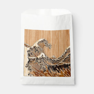 Sachets En Papier Le style en bois en bambou de marqueterie de