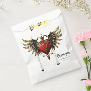 Sachets En Papier L'élégance et la mystique du coeur gothique.