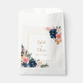 Sachets En Papier L'élégance sauvage | Navy Blush & Gold Mariage