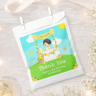 Sachets En Papier Lemonade Black Hair Boy Anniversaire Merci