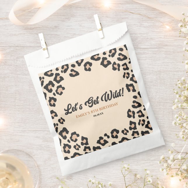 Sachets En Papier Leopard Cheetah Faisons le plein ! Fête d'annivers (Coupé)