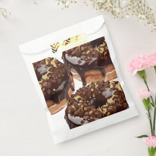 Sachets En Papier Les donuts au chocolat sont délicieux.