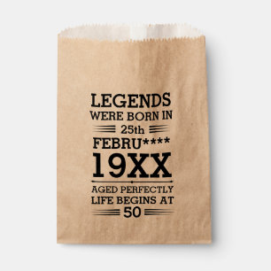 Sachets En Papier Les légendes personnalisées sont nées à la dat