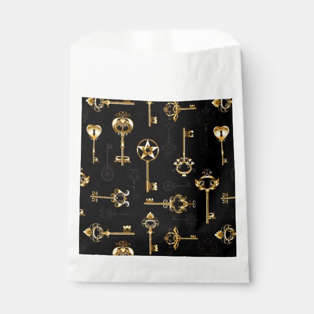 Sachets En Papier Les Patters de Seamless avec Golden Keys (Devant)