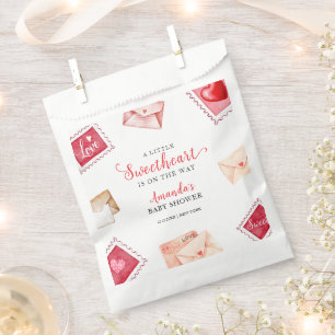 Sachets En Papier Lettre Timbre Chérie Saint-Valentin Baby shower