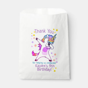 Sachets En Papier Licorne de danse mignonne Arc-en-ciel coloré